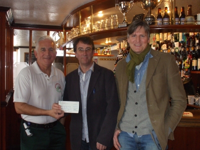 Mike Dobbie and Adrian Barratt donating LostFest cheque to FLEET