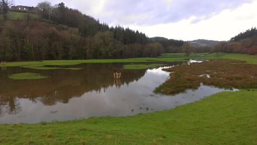 Restormel Farm fields flooded