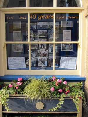 Lostwithiel Museum 40 year window display