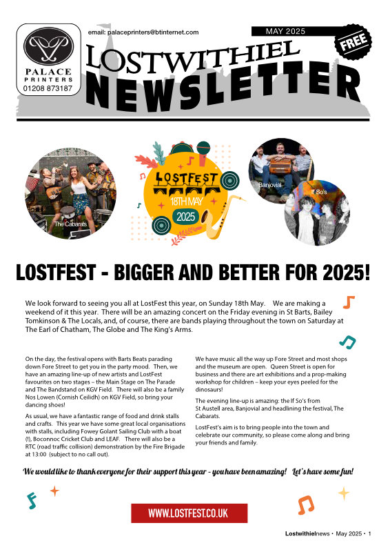 Lostwithiel Newsletter May 2025