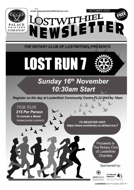 Lostwithiel Newsletter October 2025