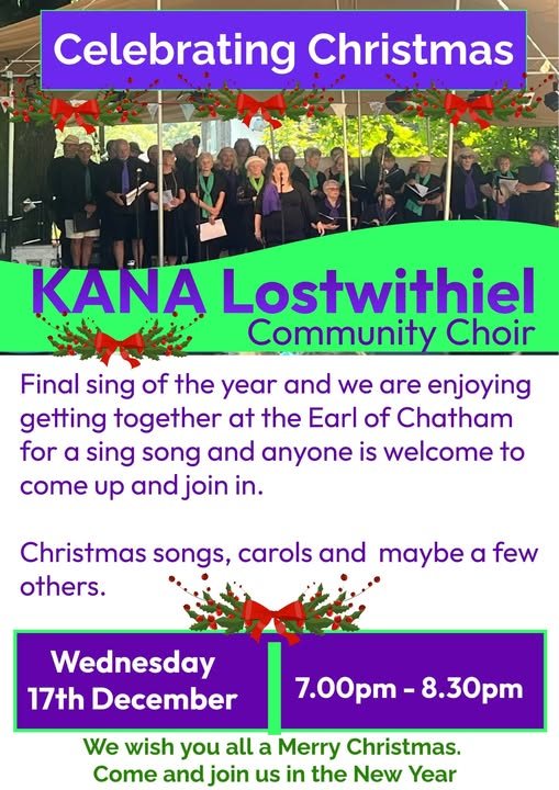 Celebrating Christmas:   KANA Lostwithiel Community Choir