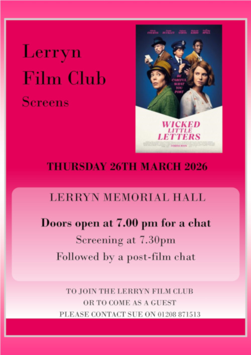  Lerryn Film Club: Screening of Wicked Little Letters