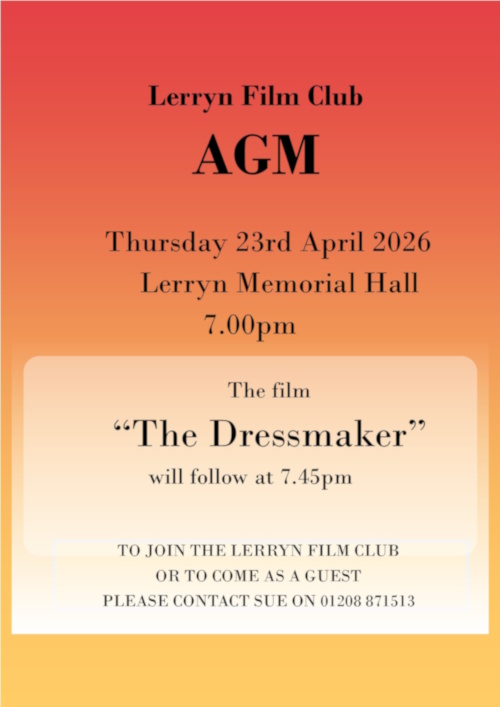 Lerryn Film Club  AGM and film 