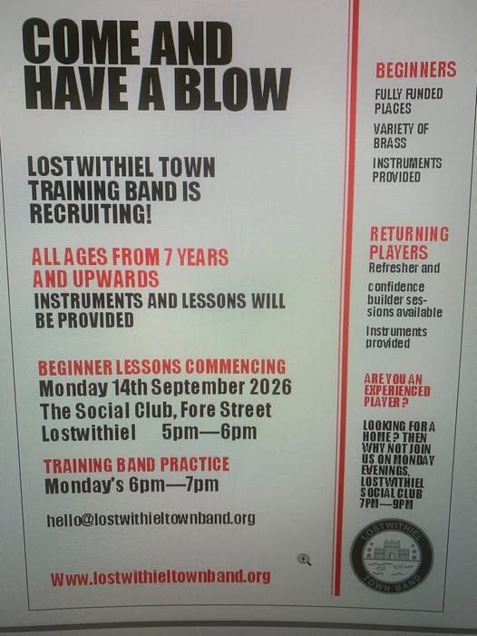  Lostwithiel Town Training Band Is Recruiting