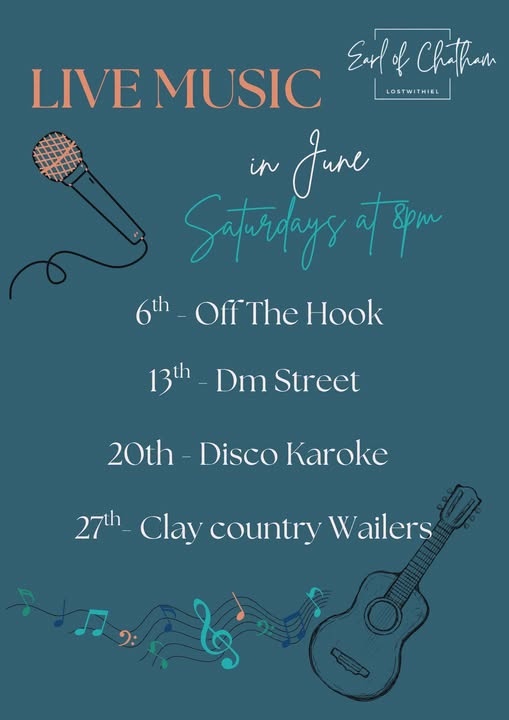 Live Music at  Earl of Chatham in June
