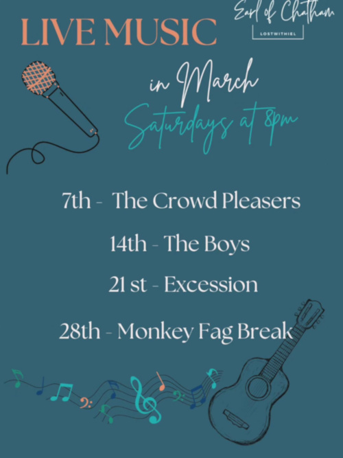 Saturday Live Music at  Earl of Chatham