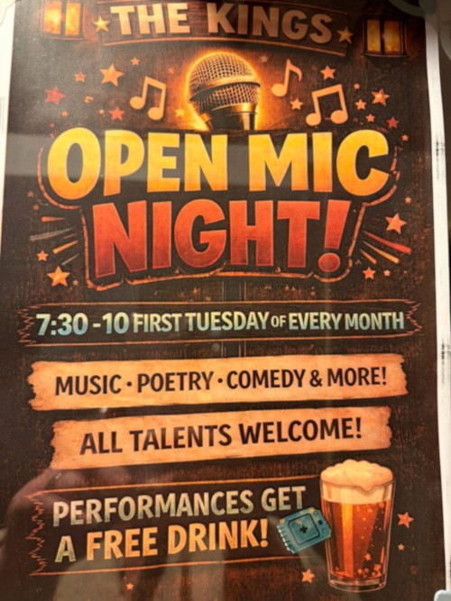 The Kings Open Mic Night