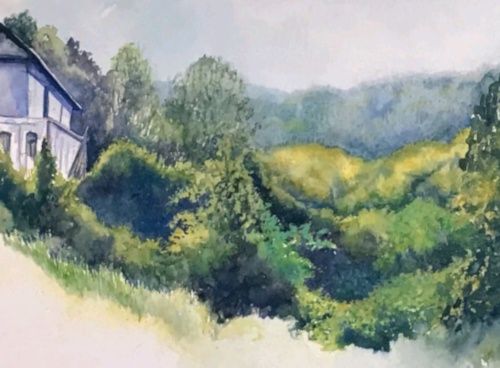 On Location Watercolour Day at the Boconnoc Estate