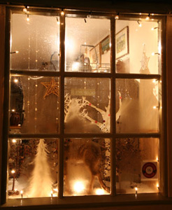 Deja Vu Antiques 2009 Christmas window