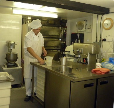 Barry cooking in the kitchen