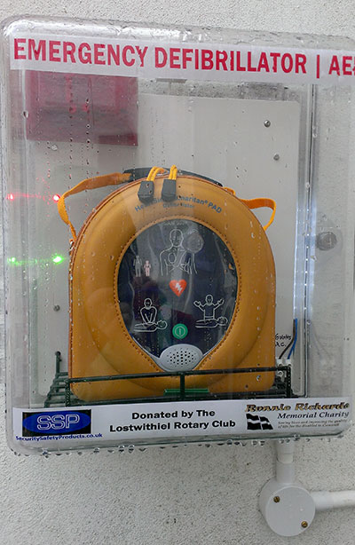 Lostwithiel's first public access defibrillator