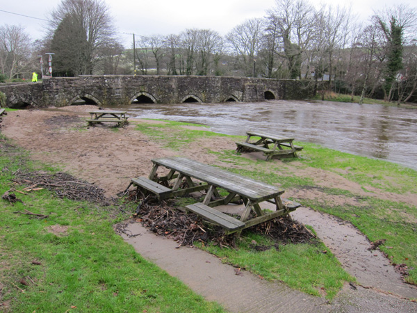 Beach after floods