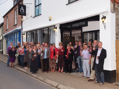 Lostwithiel Business Group outside Asquith's Restaurant