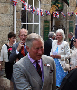 Prince Charles greeting well wishers