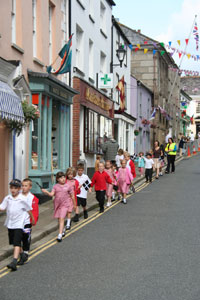 Children from Lostwithiel school