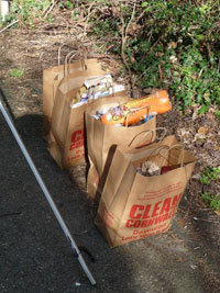 Bags of rubbish after the spring clean