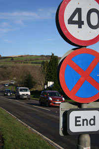 The A390 into Lostwithiel from the east