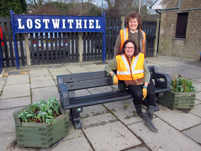 New benches at Lostwithiel station