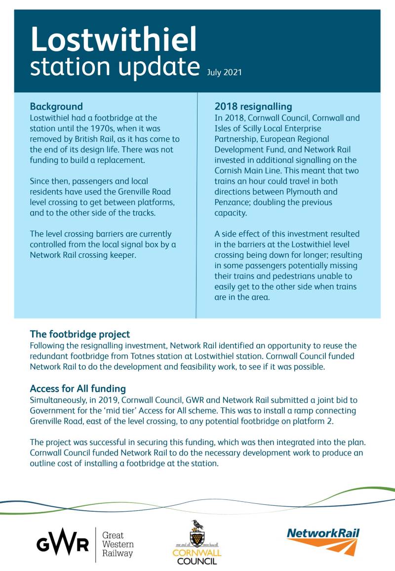 News  update about new footbridge page 1