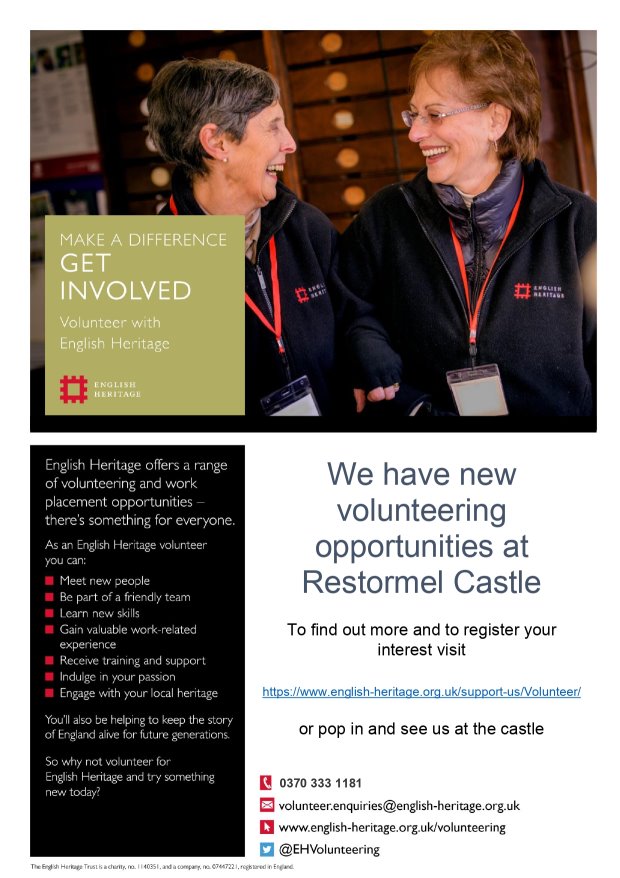 Restormel Castle volunteers wanted