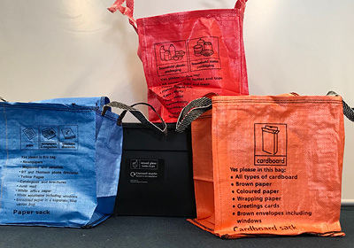 Recycling bags.  Credit: Cornwall Council