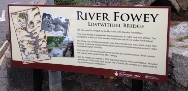 New Lostwithiel Bridge Interpretation Sign
